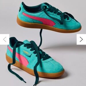 Puma Palermo Suede Sneaker in Aquatic-Dark Myrtle